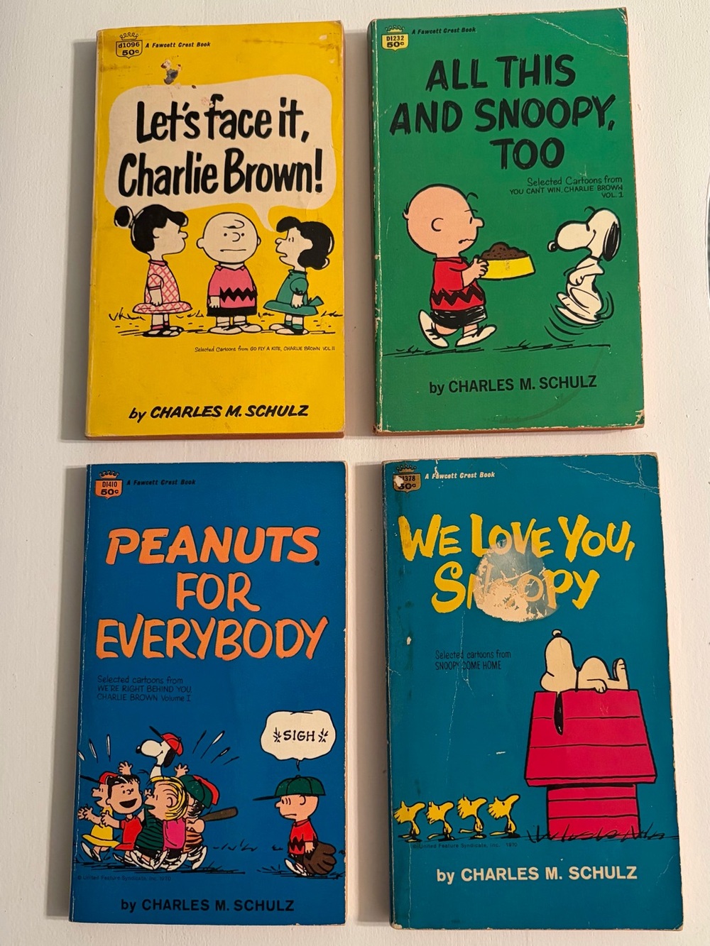 Peanuts Charlie Brown & Snoopy 1970s Vintage Paperback Lot Charles M Schulz